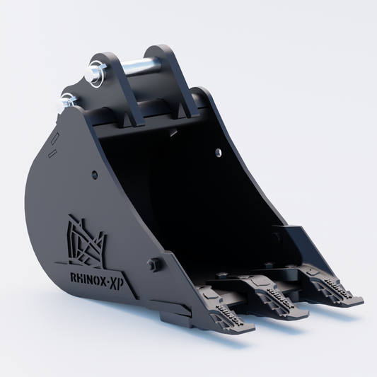 Volvo ECR18 Digging Bucket - 12" / 300mm - Toothed Bucket Front