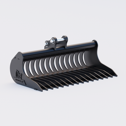Volvo ECR18 Rake Riddle Bucket - 36" / 900mm Front