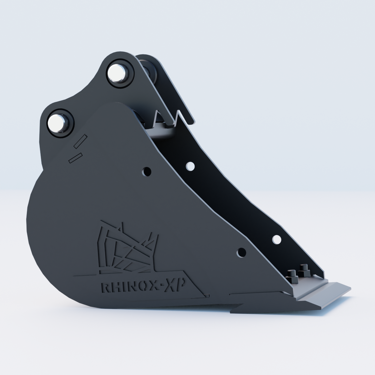 1QM Digging Bucket - 12" / 300mm - Bladed Bucket Side