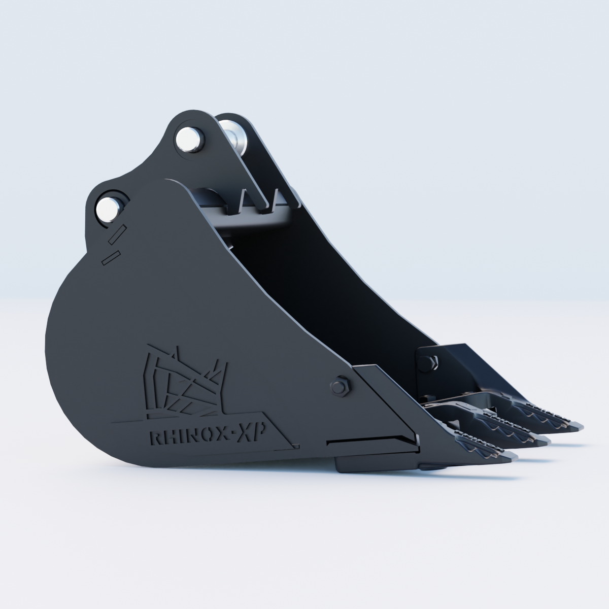 1QM Digging Bucket - 18" / 450mm - Toothed Bucket Side