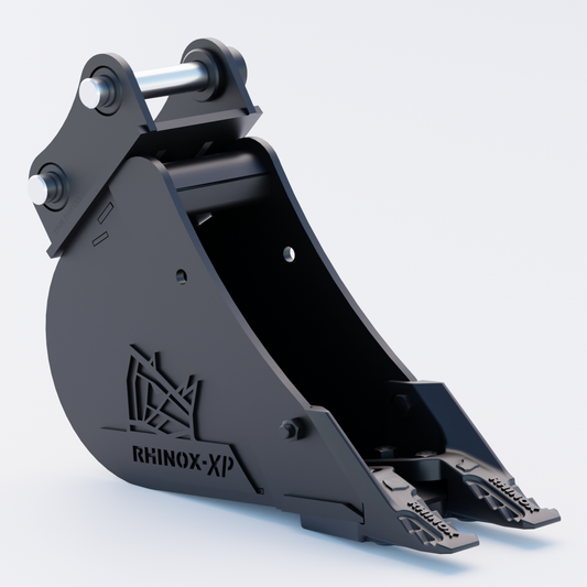 1QM Digging Bucket - 6" / 150mm - Toothed Bucket Front
