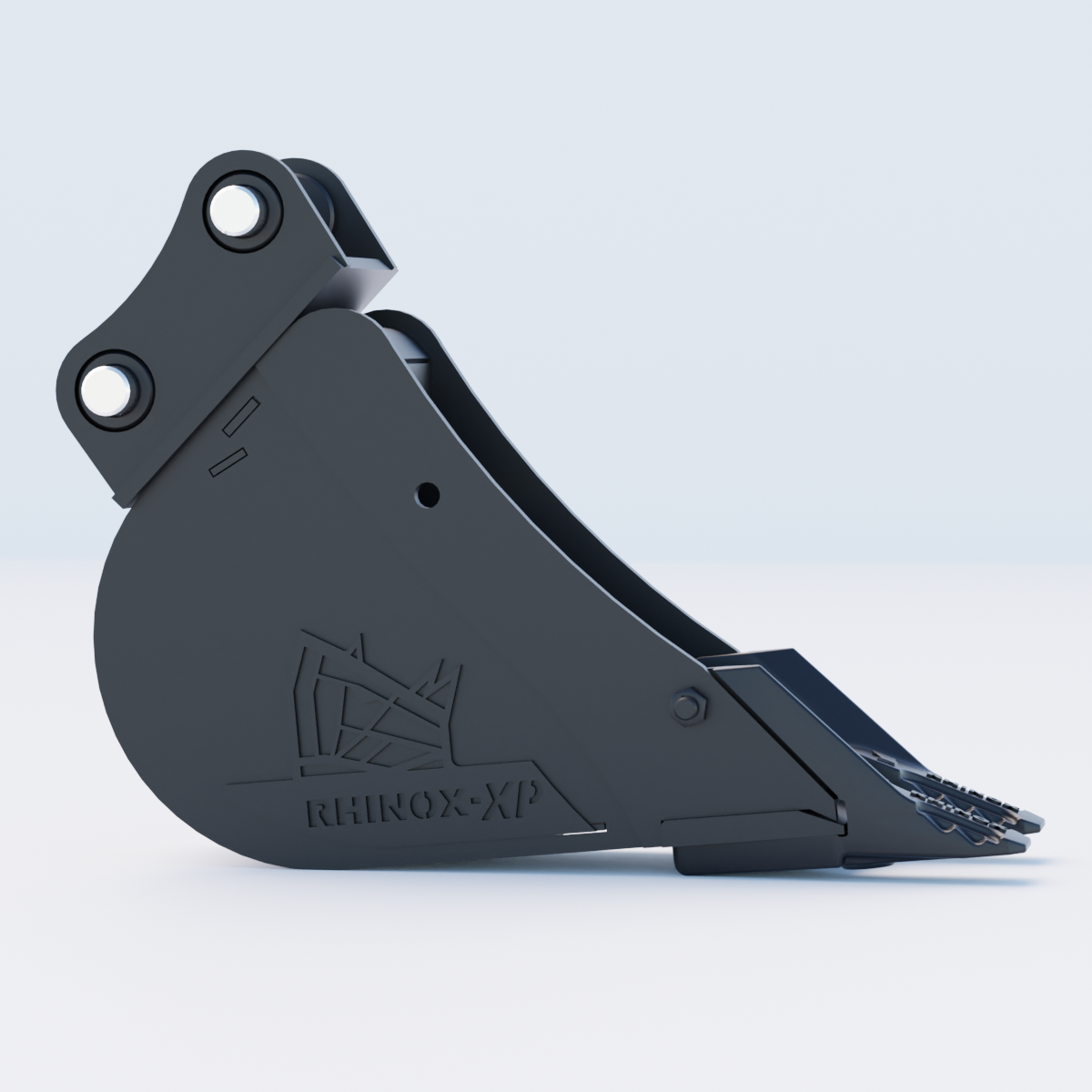 1QM Digging Bucket - 6" / 150mm - Toothed Bucket Side