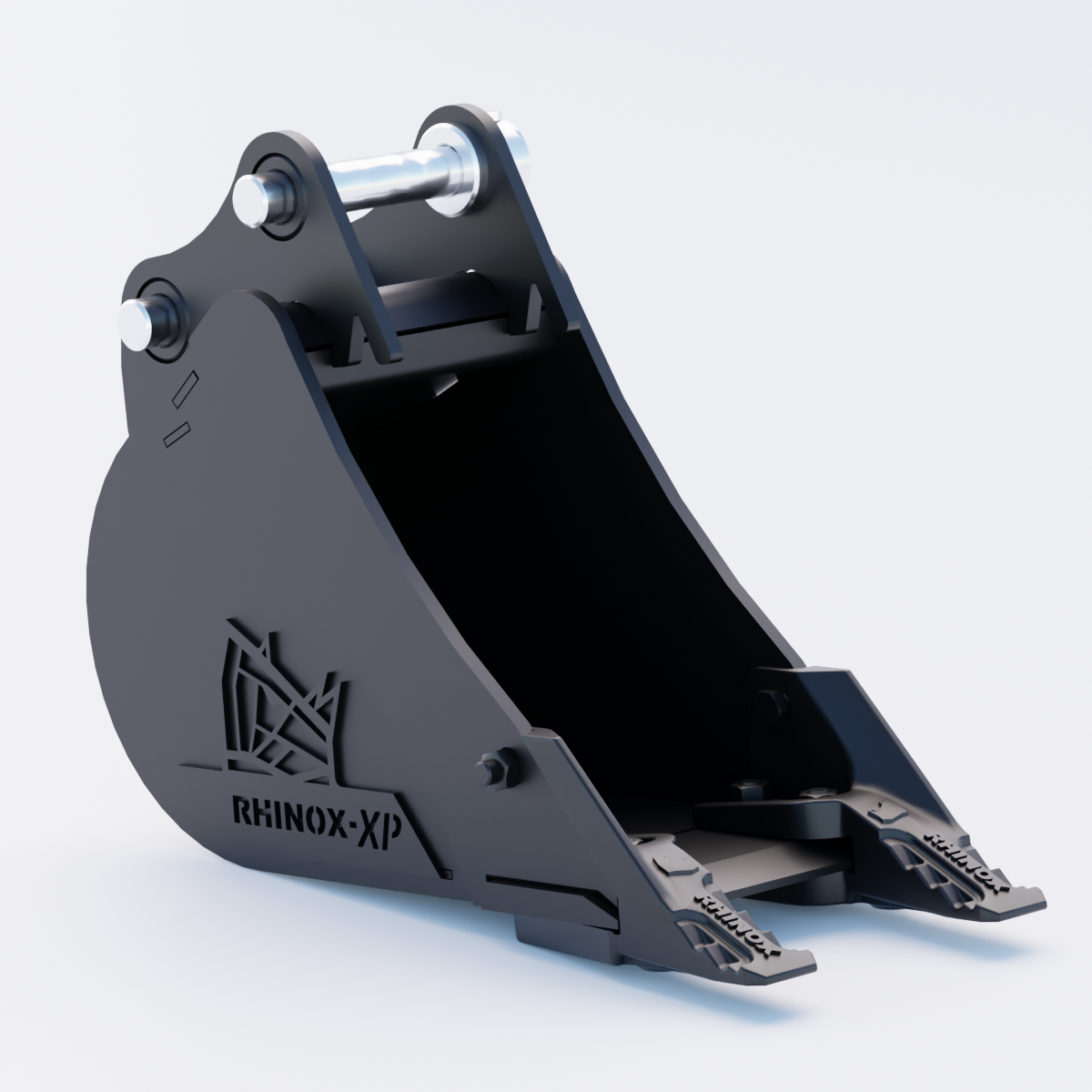 1QM Digging Bucket - 9" / 230mm - Toothed Bucket Front