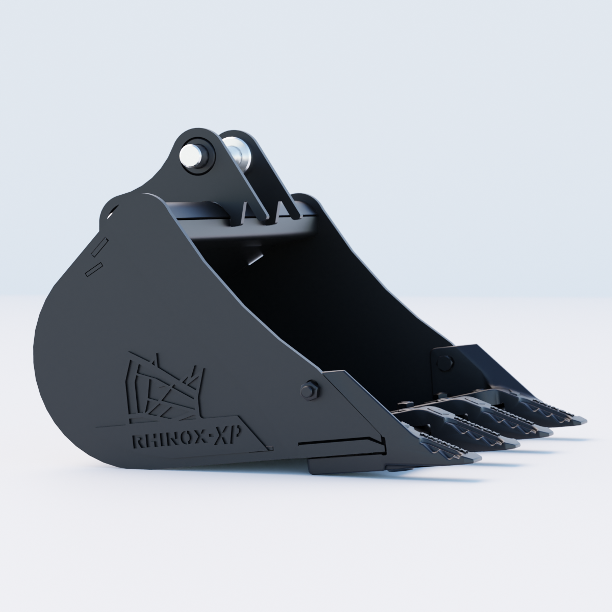 1QR Digging Bucket - 24" / 600mm - Toothed Bucket Side
