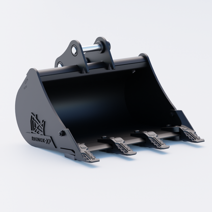 1QW Digging Bucket - 24" / 600mm - Toothed Bucket Front