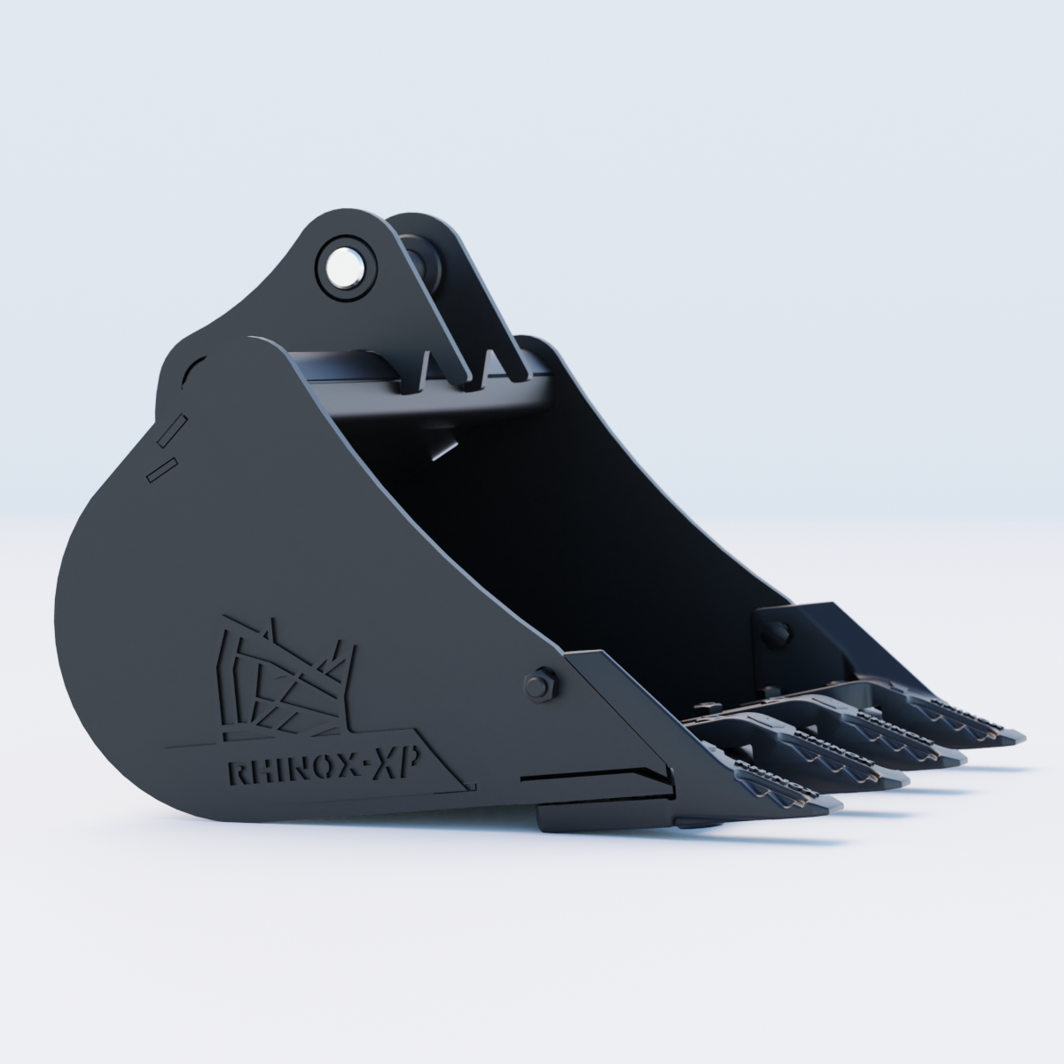 1QW Digging Bucket - 24" / 600mm - Toothed Bucket Side
