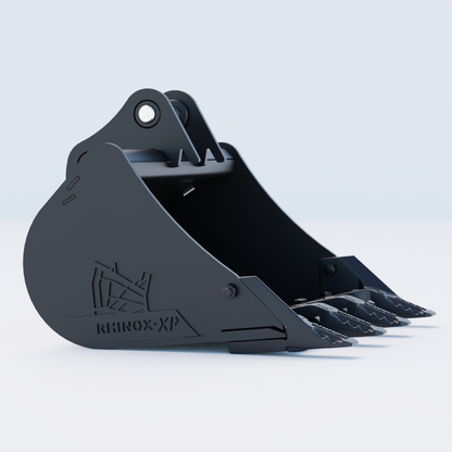 1QW Digging Bucket - 24" / 600mm - Toothed Bucket Side