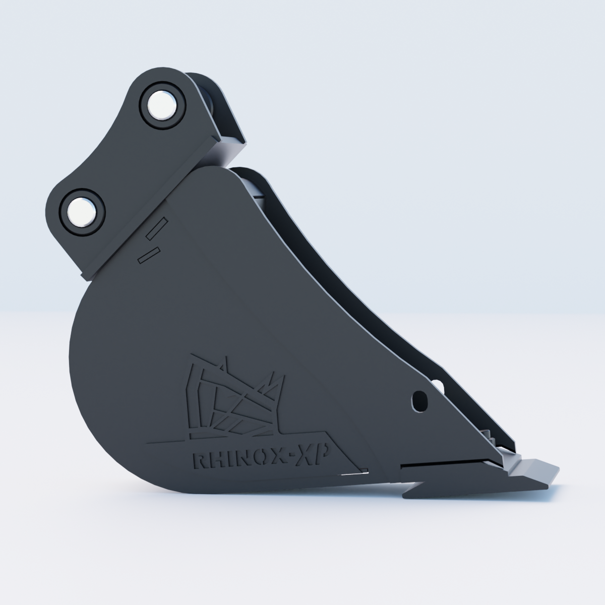 1QW Digging Bucket - 6" / 150mm - Bladed Bucket Side