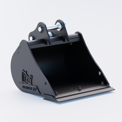 Hitachi ZX18 Digging Bucket - 18" / 450mm | Rhinox Group UK - Bladed Bucket Front