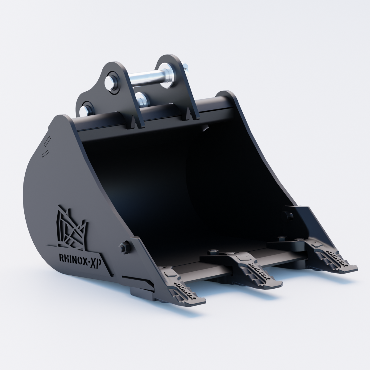 Hitachi ZX18 Digging Bucket - 18" / 450mm | Rhinox Group UK - Toothed Bucket Front
