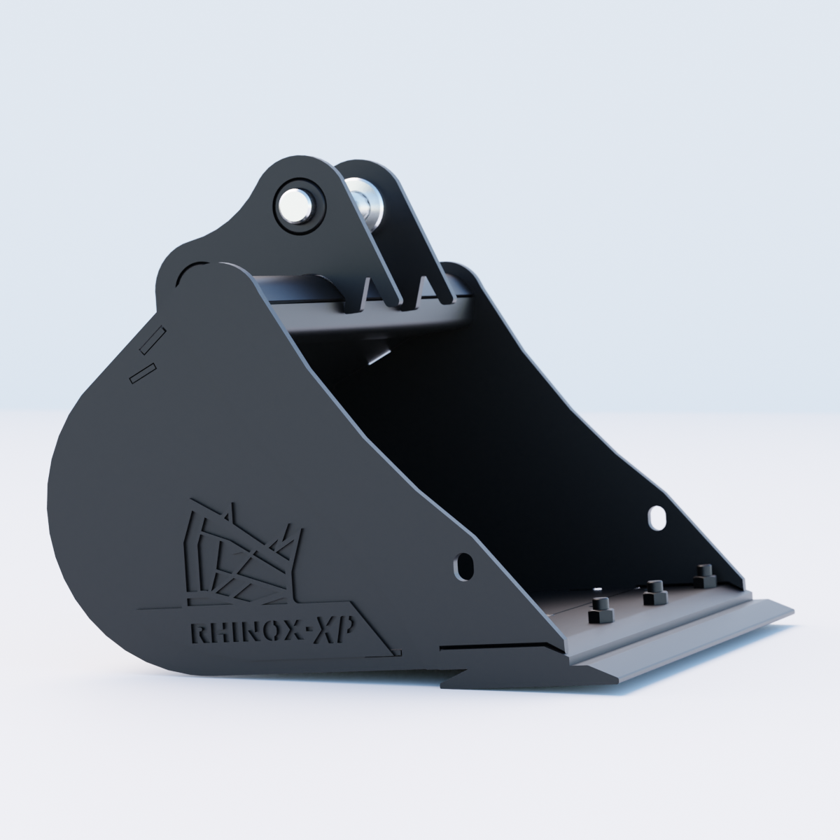 1R Digging Bucket - 24" / 600mm - Bladed Bucket Side
