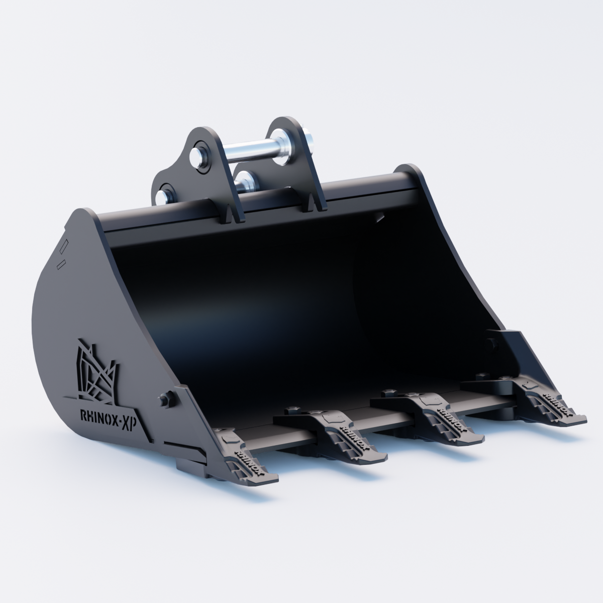 1R Digging Bucket - 24" / 600mm - Toothed Bucket Front