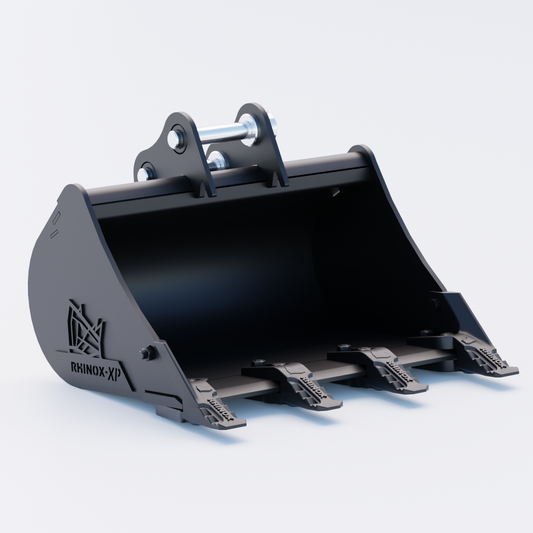 1R Digging Bucket - 24" / 600mm - Toothed Bucket Front