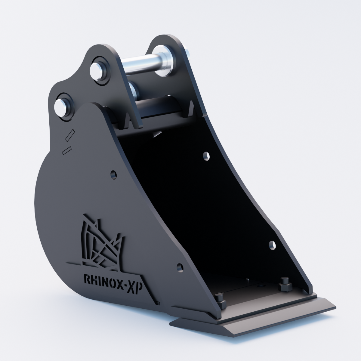 Hitachi ZX18 Digging Bucket - 9" / 230mm | Rhinox Group UK - Bladed Bucket Front
