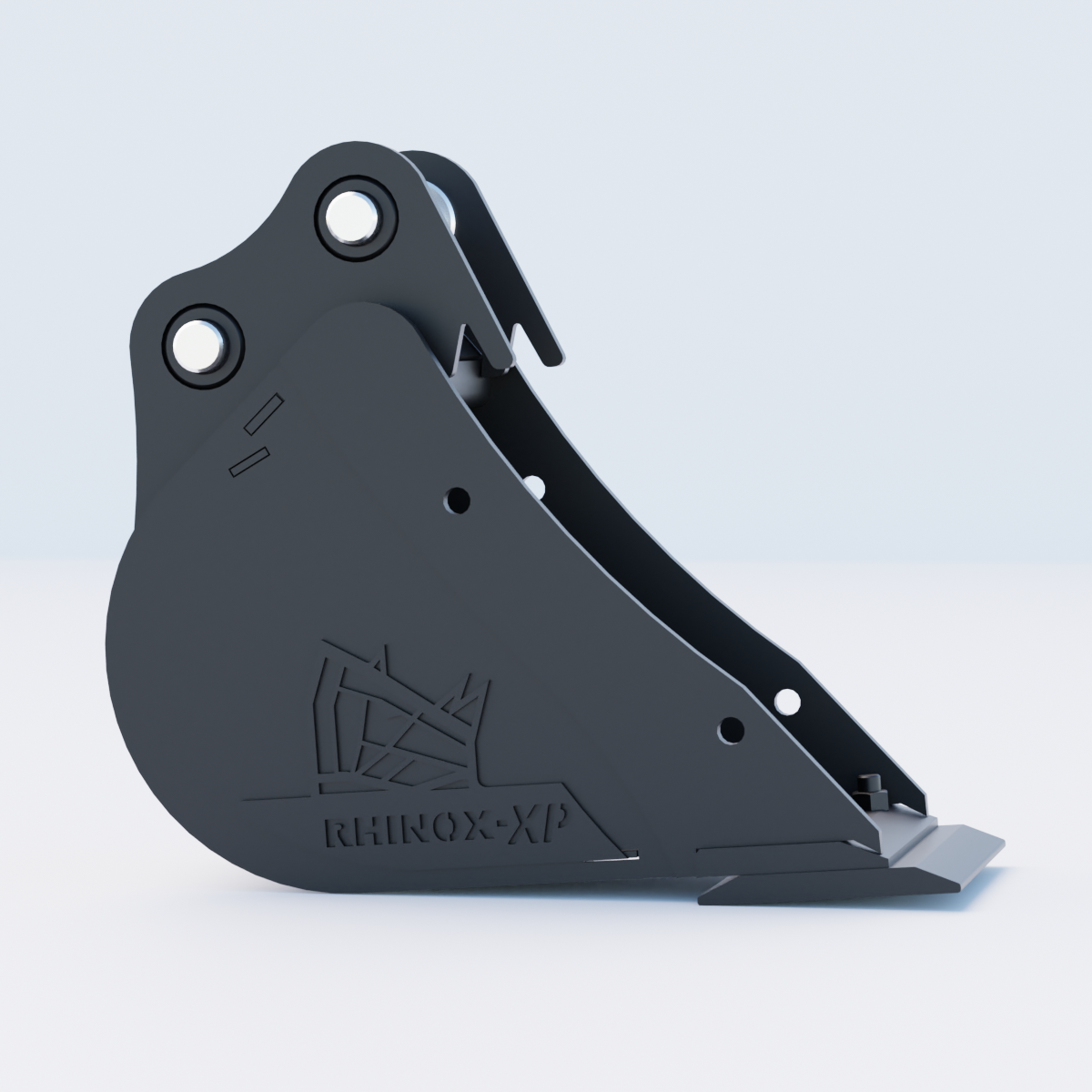 Hitachi ZX18 Digging Bucket - 9" / 230mm | Rhinox Group UK - Bladed Bucket Side