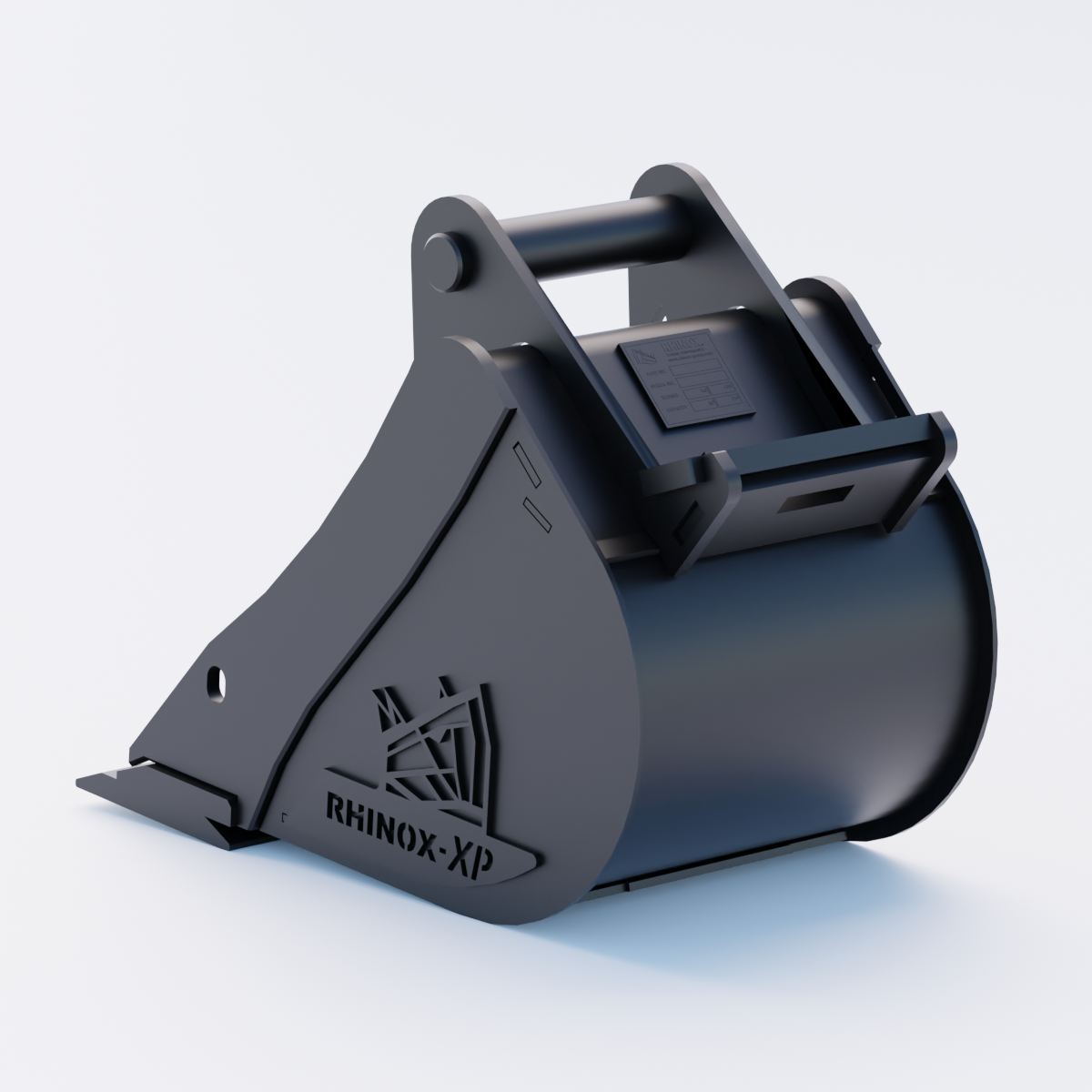 Rhinox Digging Bucket To Suit Safelock SL10 Hitch - 12" - Bladed Bucket Back