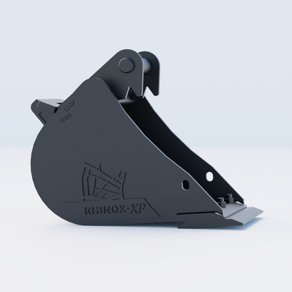 Rhinox Digging Bucket To Suit Safelock SL10 Hitch - 12" - Bladed Bucket Side