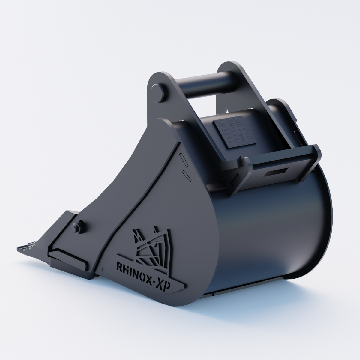 Rhinox Digging Bucket To Suit Safelock SL10 Hitch - 12" - Toothed Bucket Back