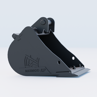 Rhinox Digging Bucket To Suit Safelock SL10 Hitch - 18" - Bladed Bucket Side