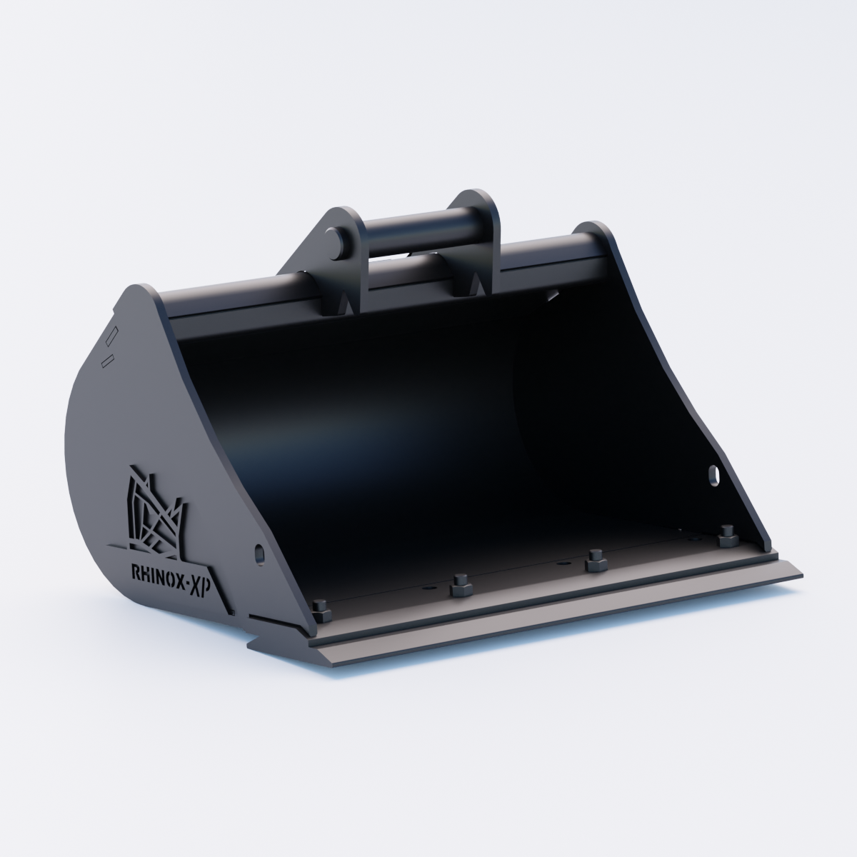 Rhinox Digging Bucket To Suit Safelock SL10 Hitch - 24" - Bladed Bucket Front