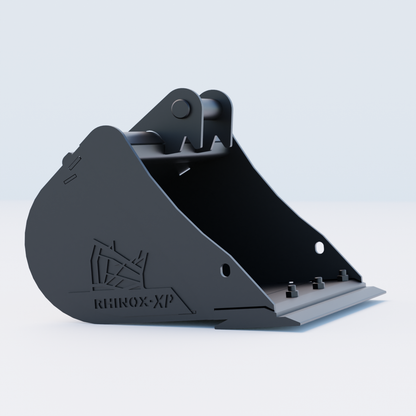 Rhinox Digging Bucket To Suit Safelock SL10 Hitch - 24" - Bladed Bucket Side