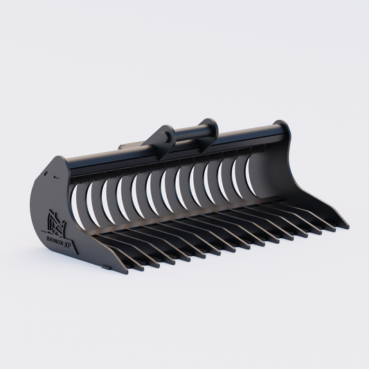 Rhinox Rake Riddle Bucket To Suit Safelock SL10 Hitch - 36" / 900mm Front