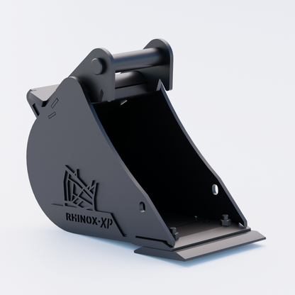 Rhinox Digging Bucket To Suit Safelock SL10 Hitch - 9" - Bladed Bucket Front