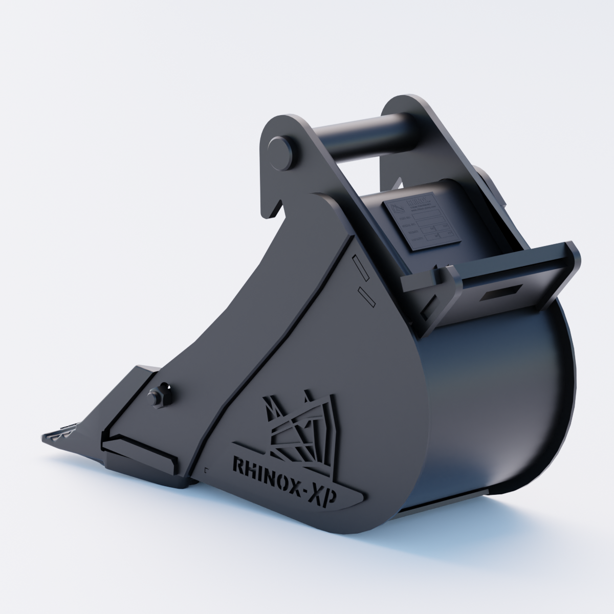 Rhinox Digging Bucket To Suit Safelock SL10 Hitch - 9" - Toothed Bucket Back