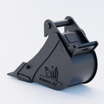 Rhinox Digging Bucket To Suit Safelock SL10 Hitch - 9" - Toothed Bucket Back