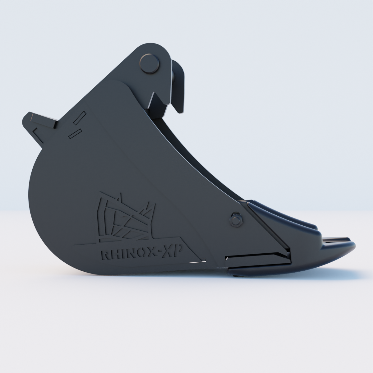 Rhinox Utility Bucket with Unitusk Blade To Suit Safelock SL10 Hitch - 9" / 230mm Side