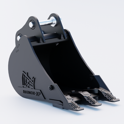 1V Digging Bucket - 12" / 300mm | Rhinox Group UK - Toothed Bucket Front