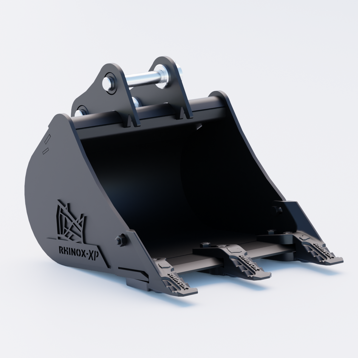 1V Digging Bucket - 18" / 450mm | Rhinox Group UK - Toothed Bucket Front