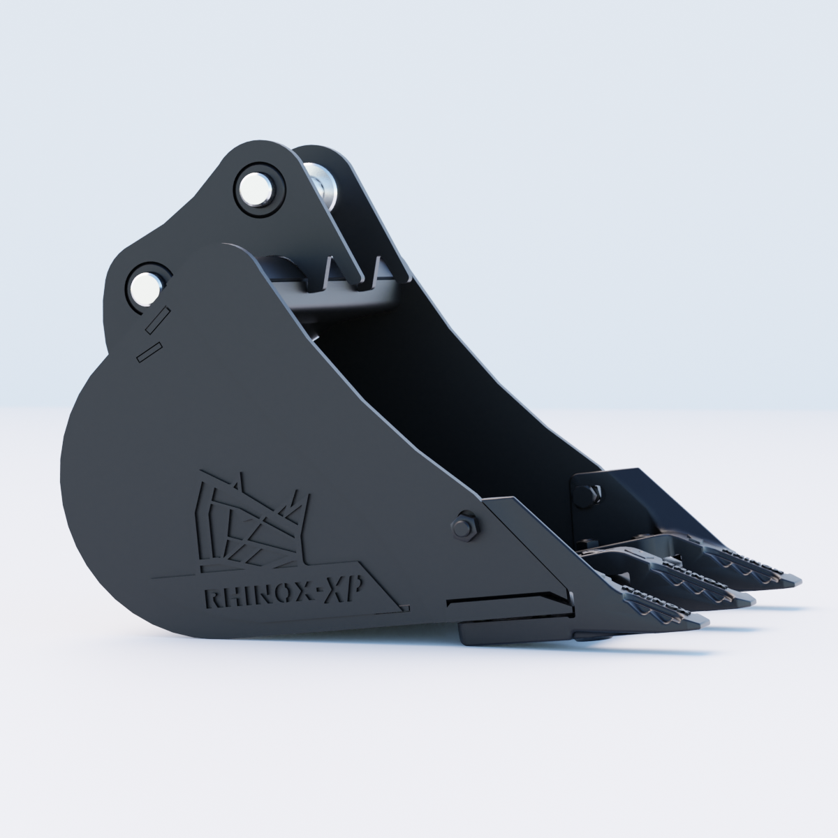 1V Digging Bucket - 18" / 450mm | Rhinox Group UK - Toothed Bucket Side