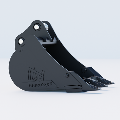1V Digging Bucket - 18" / 450mm | Rhinox Group UK - Toothed Bucket Side