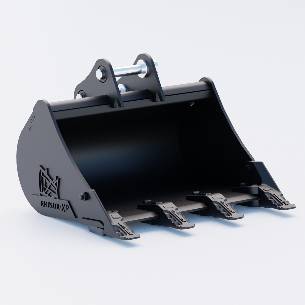 1V Digging Bucket - 24" / 600mm - Toothed Bucket Front