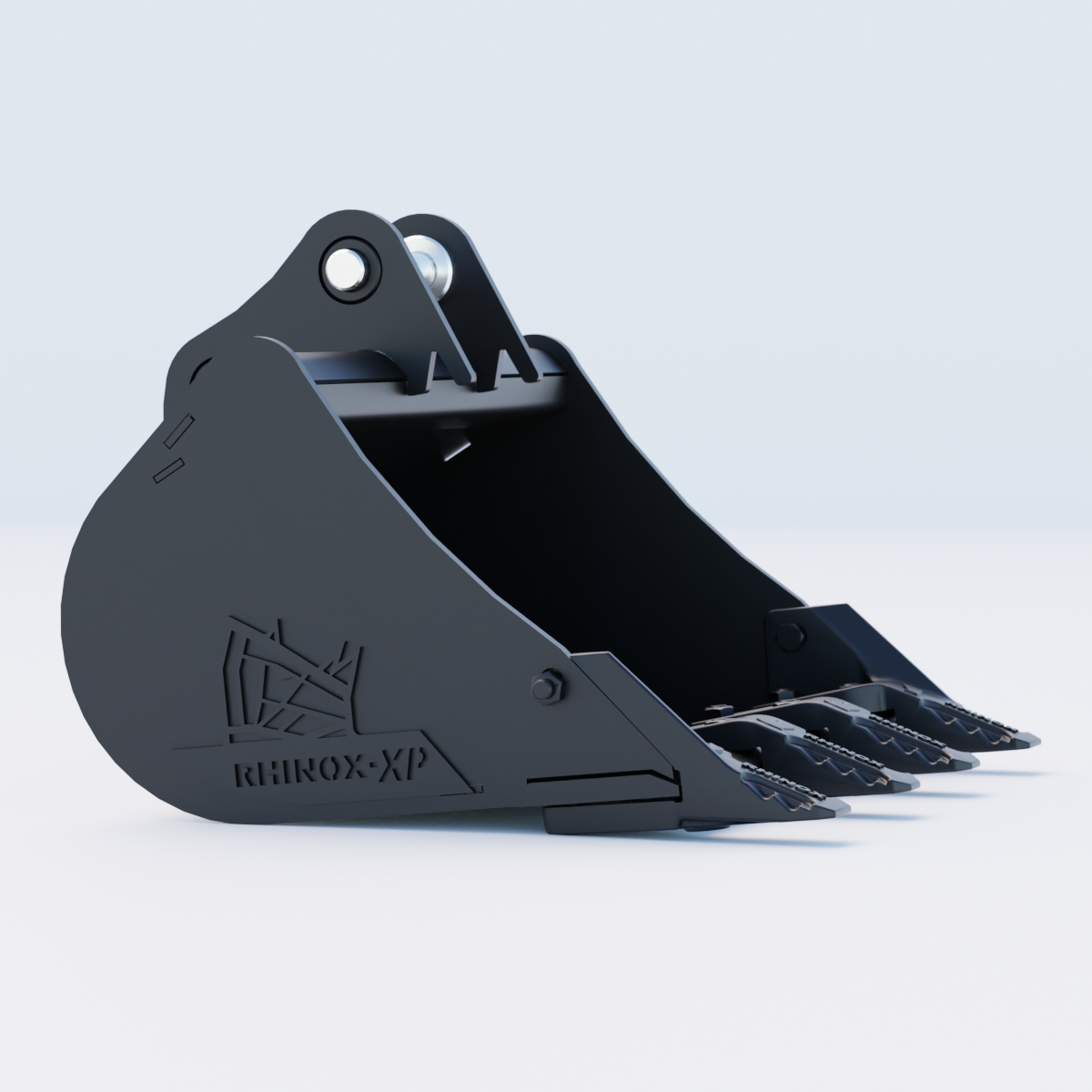 1V Digging Bucket - 24" / 600mm - Toothed Bucket Side