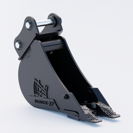 1V Digging Bucket - 6" / 150mm | Rhinox Group UK - Toothed Bucket Front
