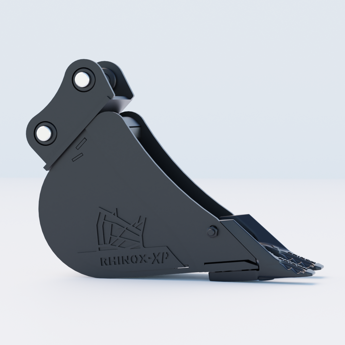 1V Digging Bucket - 6" / 150mm | Rhinox Group UK - Toothed Bucket Side