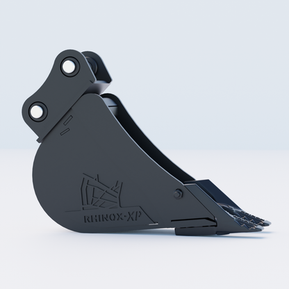 1V Digging Bucket - 6" / 150mm | Rhinox Group UK - Toothed Bucket Side