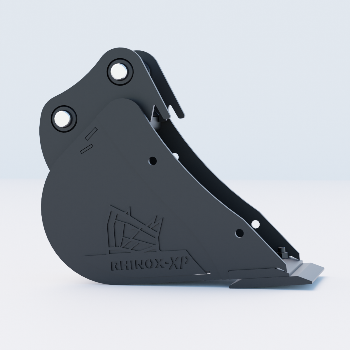 1V Digging Bucket - 9" / 230mm | Rhinox Group UK - Bladed Bucket Side