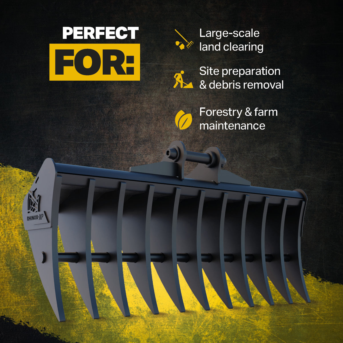 CAT 302.5 Land Rake 48" / 1200mm Infographic 1