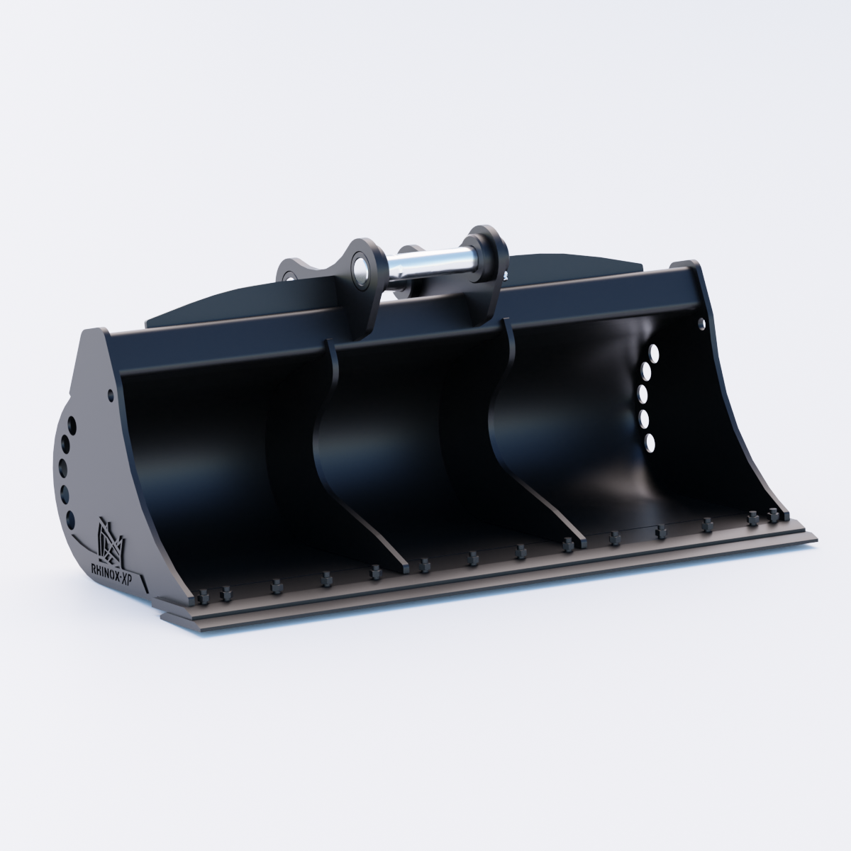 Sunward SWE 215F-5A Grading / Ditching Bucket with bolt-on blade and wear straps - 84" (c/w Pins) - Front