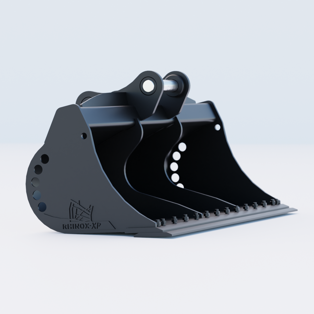 Sunward SWE 215F-5A Grading / Ditching Bucket with bolt-on blade and wear straps - 84" (c/w Pins) - Side