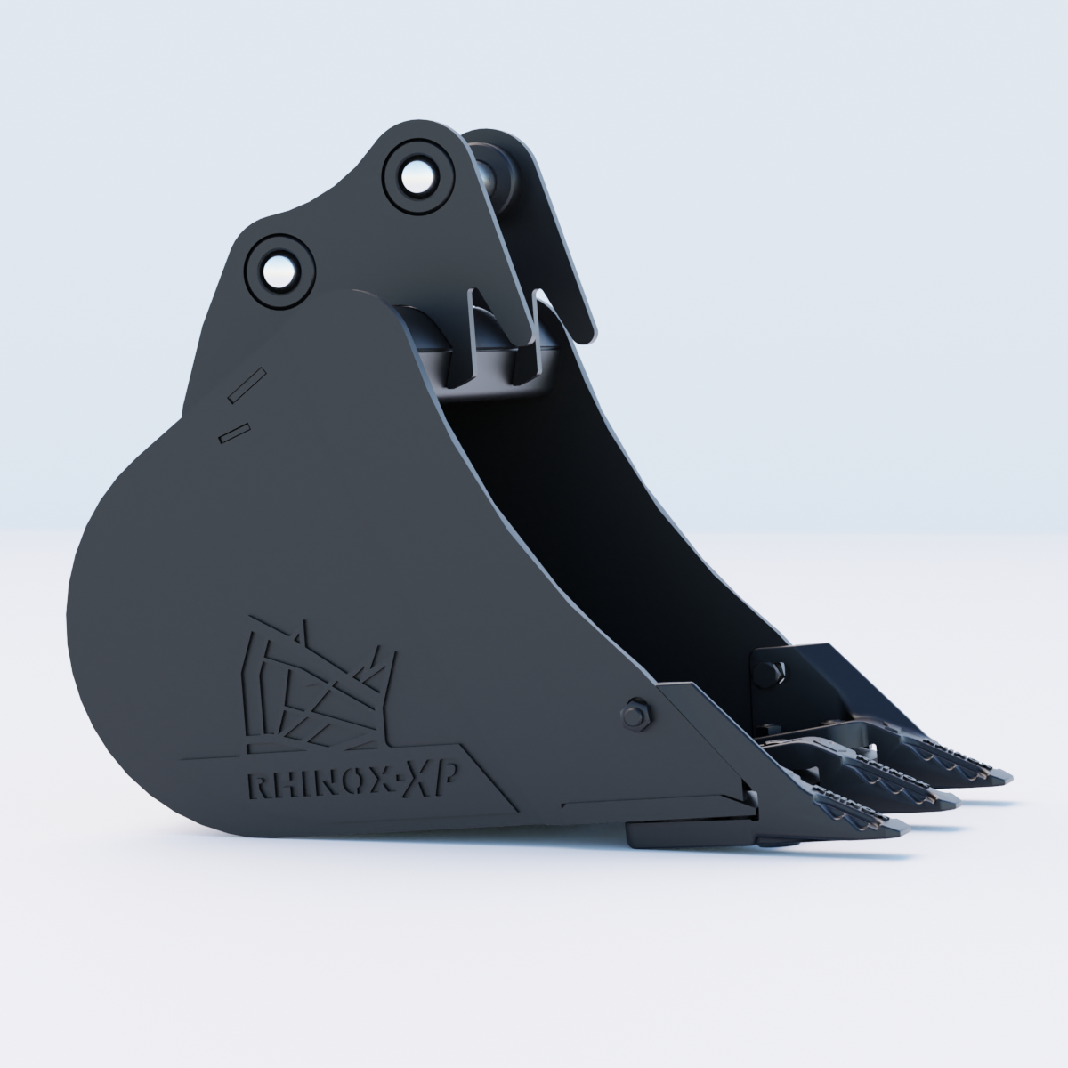 XCMG XE27E Digging Bucket - 18" / 450mm - Toothed Bucket Side