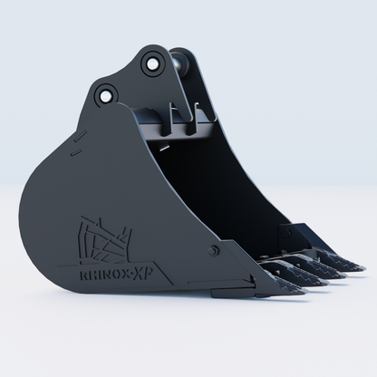 XMCG XE27E Digging Bucket - 24" / 600mm - Toothed Bucket Side