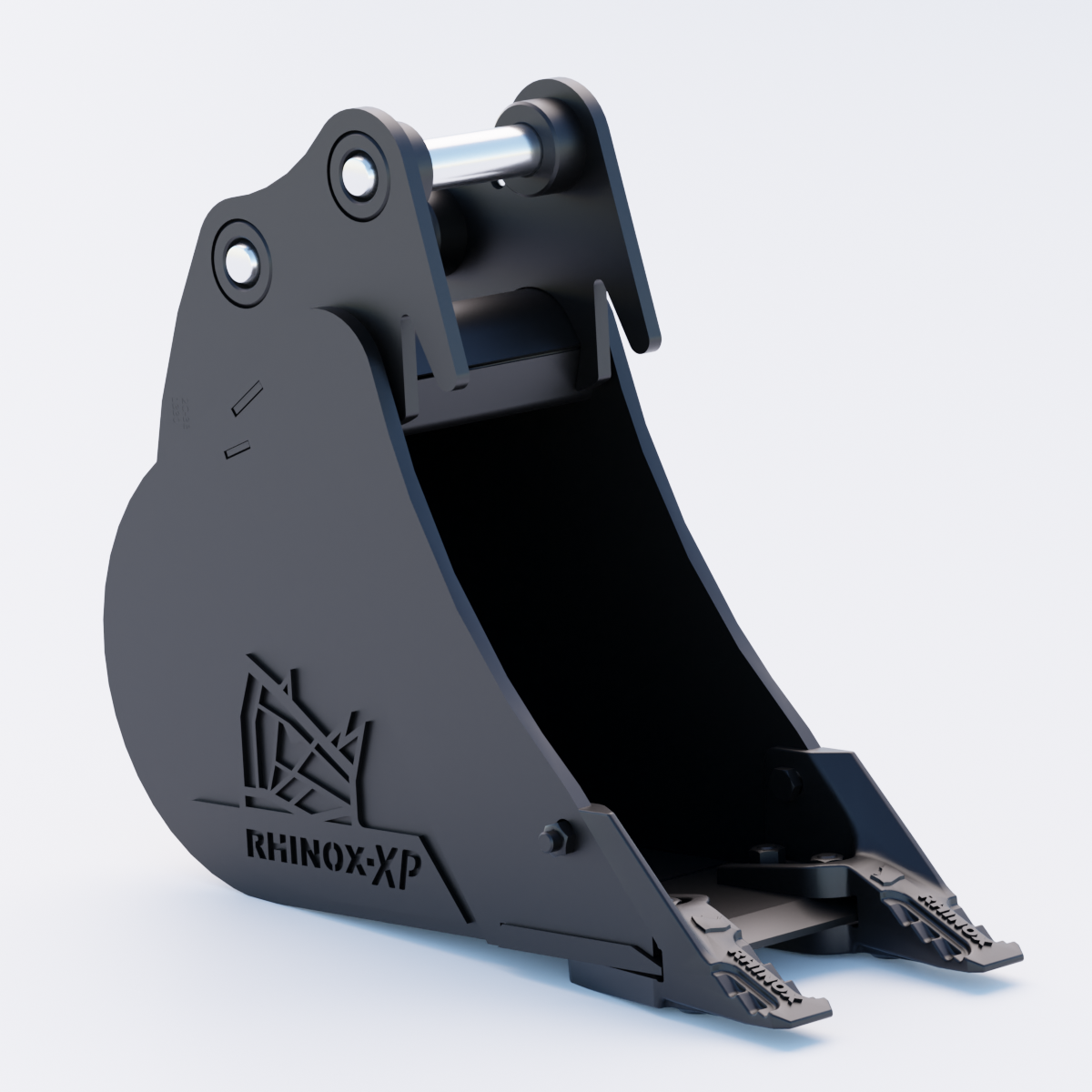 XMCG XE27E Digging Bucket - 9" / 230mm - Toothed Bucket Front