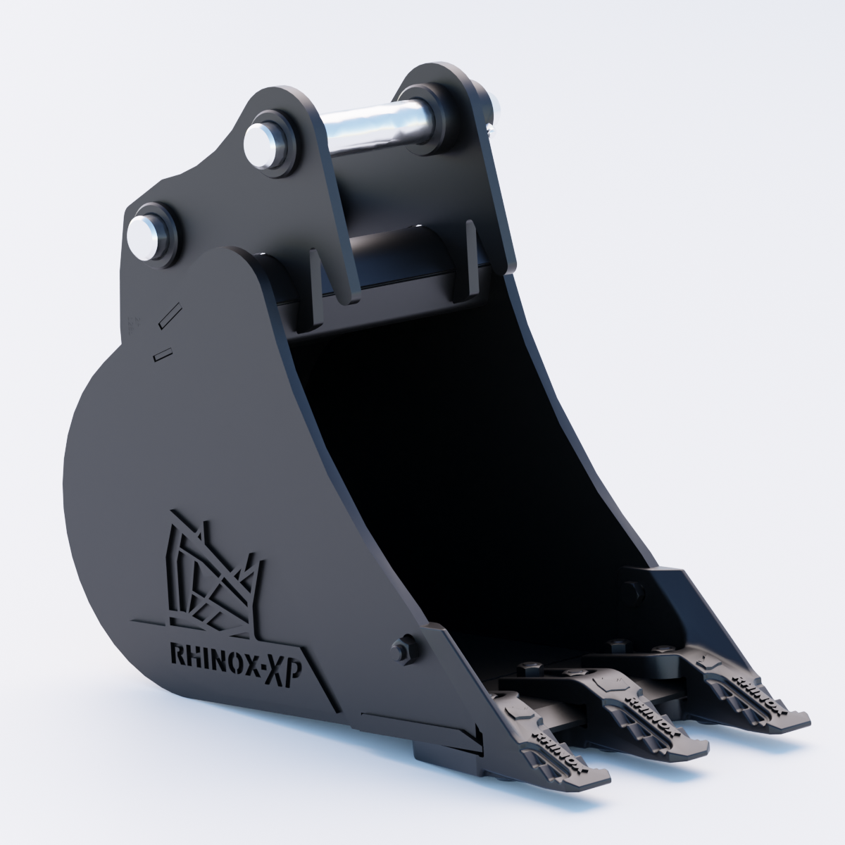 Hitachi ZX27U Digging Bucket - 12" / 300mm | Rhinox Group UK - Toothed Bucket Front