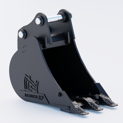 Hitachi ZX27U Digging Bucket - 12" / 300mm | Rhinox Group UK - Toothed Bucket Front