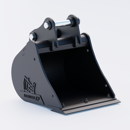 Hitachi ZX27U Digging Bucket - 18" / 450mm | Rhinox Group UK - Bladed Bucket Front
