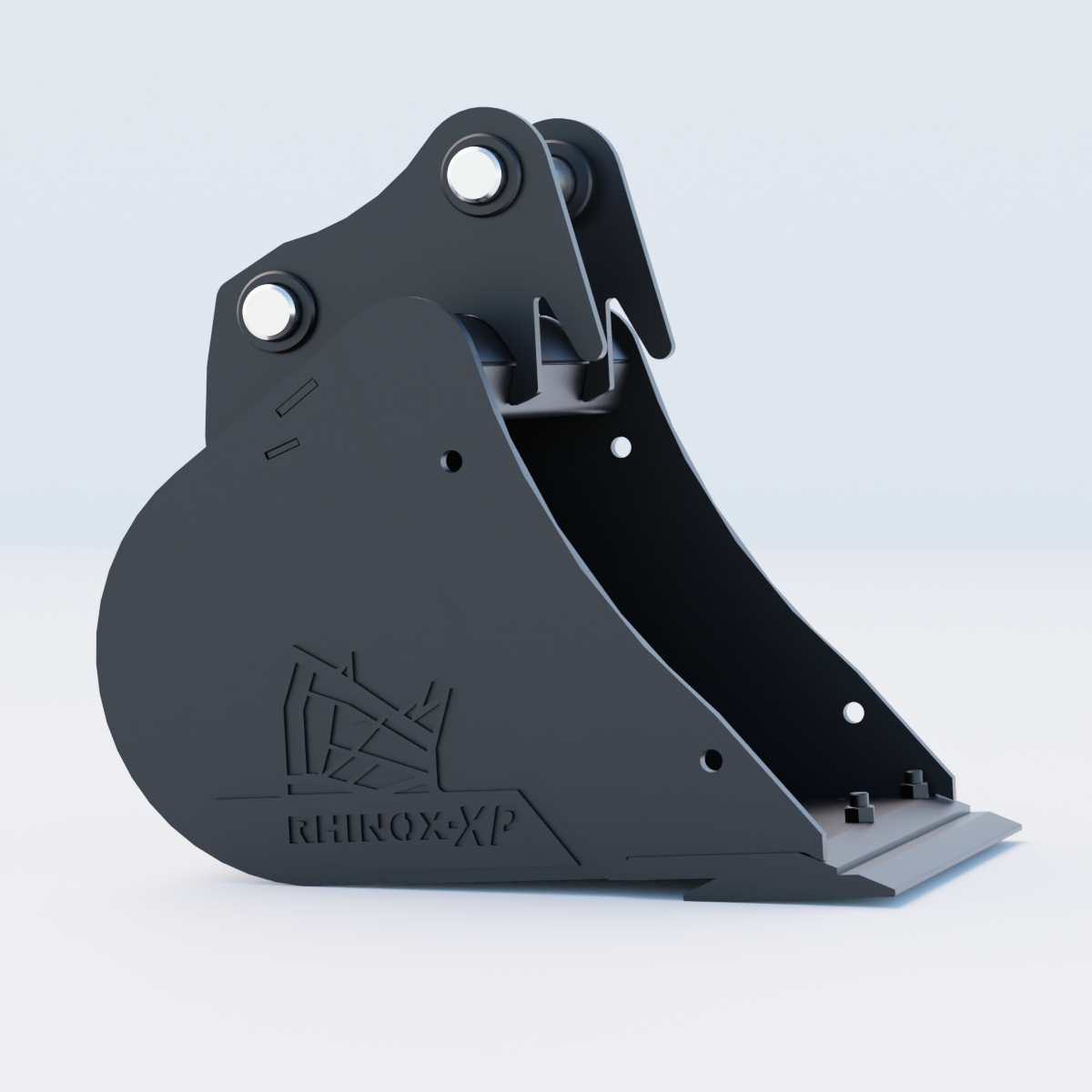 Hitachi ZX27U Digging Bucket - 18" / 450mm | Rhinox Group UK - Bladed Bucket Side